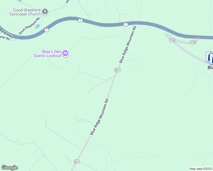 map of restaurants, bars, coffee shops, grocery stores, and more near 18411 Blue Ridge Mountain Road in Bluemont