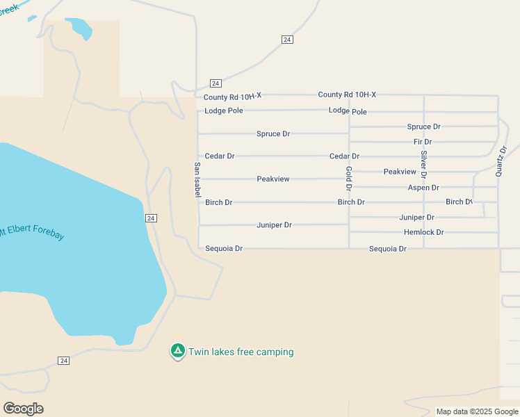 map of restaurants, bars, coffee shops, grocery stores, and more near 795 Birch Drive in Twin Lakes