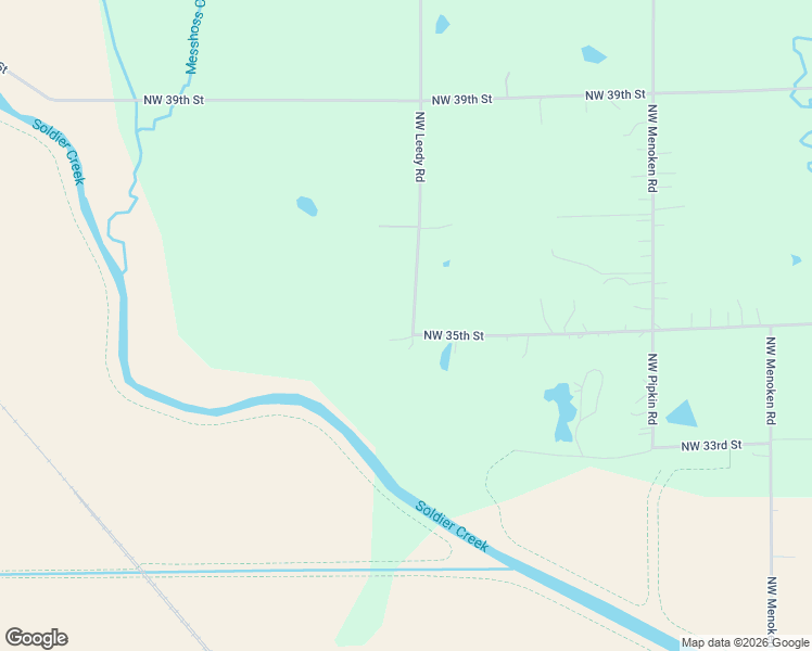 map of restaurants, bars, coffee shops, grocery stores, and more near 3525 Northwest Leedy Road in Topeka