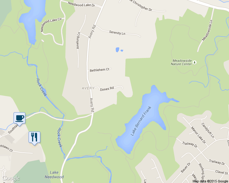 map of restaurants, bars, coffee shops, grocery stores, and more near 5715 Dimes Road in Rockville