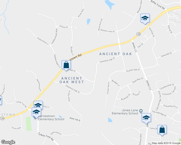 map of restaurants, bars, coffee shops, grocery stores, and more near 13113 Chestnut Oak Drive in Gaithersburg