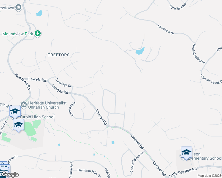 map of restaurants, bars, coffee shops, grocery stores, and more near 2811 Annapolis Drive in Cincinnati