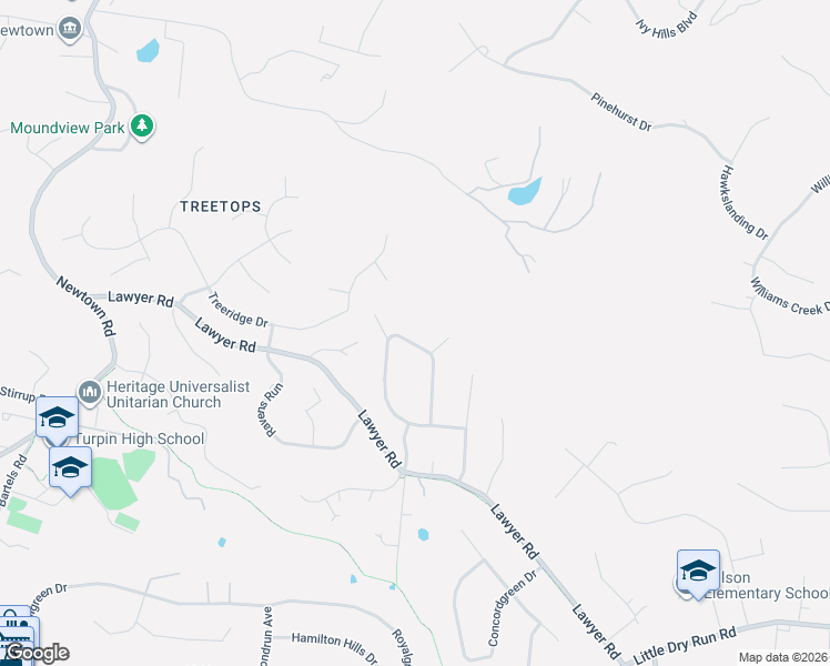 map of restaurants, bars, coffee shops, grocery stores, and more near 2811 Annapolis Drive in Cincinnati