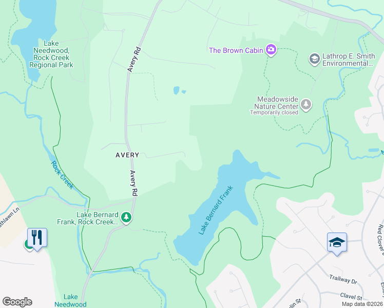 map of restaurants, bars, coffee shops, grocery stores, and more near 5800 Dimes Road in Rockville