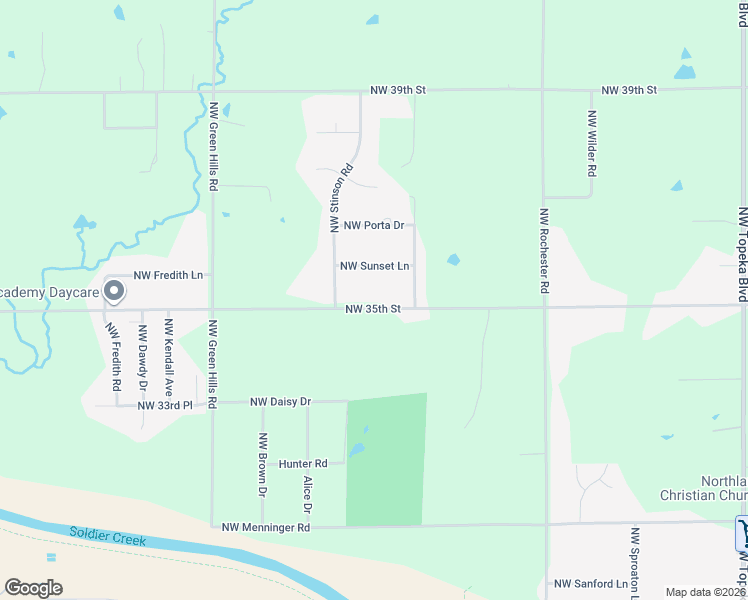 map of restaurants, bars, coffee shops, grocery stores, and more near 1210 NW 35th St in Topeka