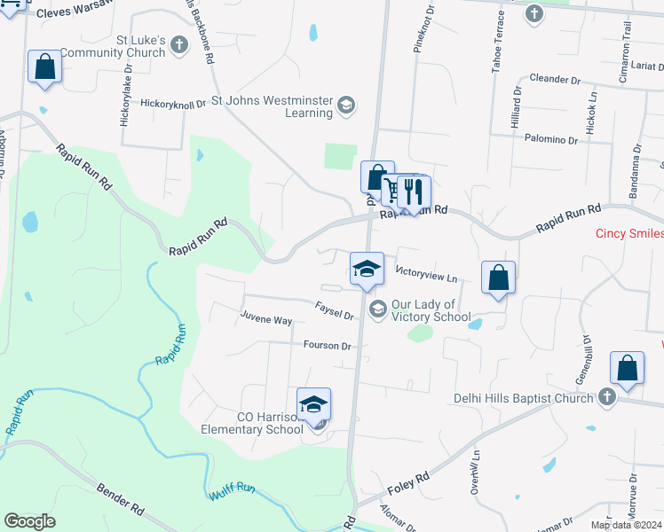map of restaurants, bars, coffee shops, grocery stores, and more near 813 Neeb Road in Cincinnati