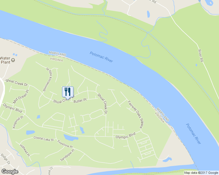 map of restaurants, bars, coffee shops, grocery stores, and more near 18276 Buccaneer Terrace in Leesburg