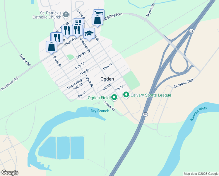 map of restaurants, bars, coffee shops, grocery stores, and more near 318 8th Street in Ogden