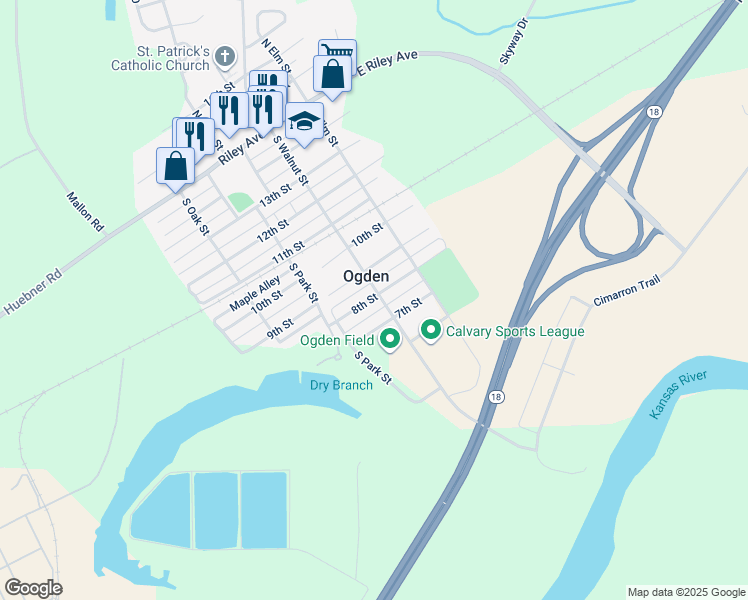 map of restaurants, bars, coffee shops, grocery stores, and more near in Ogden