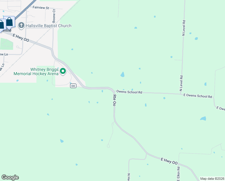 map of restaurants, bars, coffee shops, grocery stores, and more near 8400 East Highway Oo in Hallsville