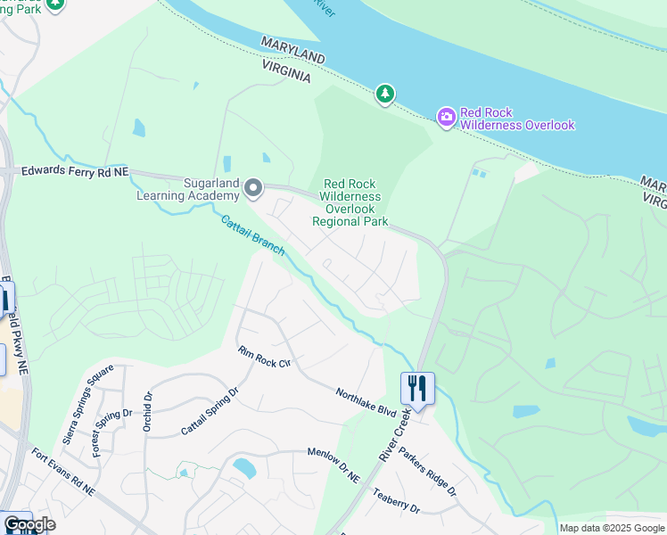 map of restaurants, bars, coffee shops, grocery stores, and more near 43007 Northlake Overlook Terrace in Leesburg