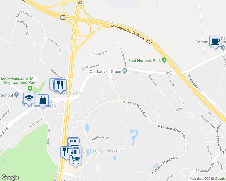 map of restaurants, bars, coffee shops, grocery stores, and more near 3504 Fitzhugh Lane in Silver Spring