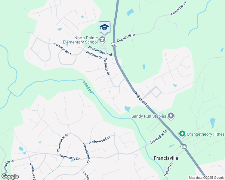 map of restaurants, bars, coffee shops, grocery stores, and more near 942 Surfridge Drive in Hebron