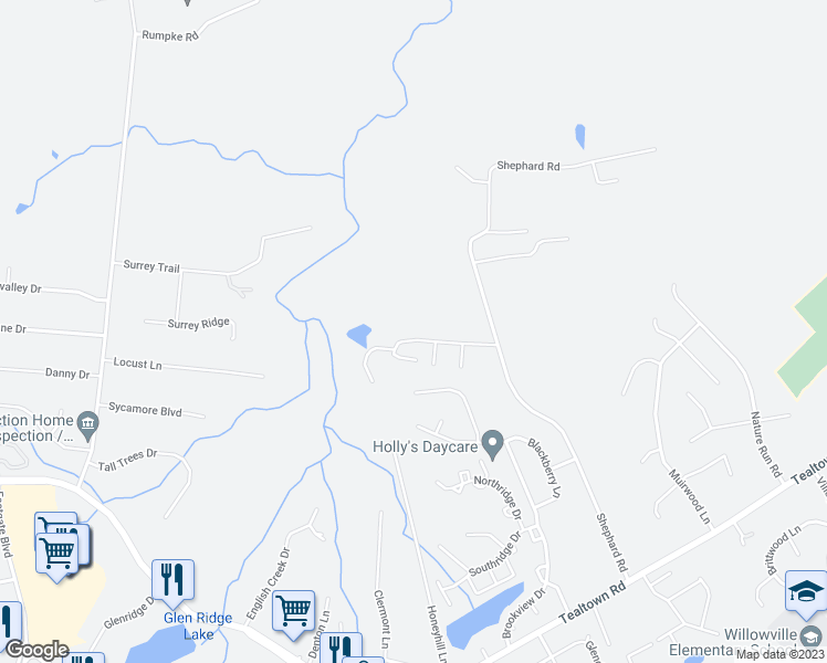 map of restaurants, bars, coffee shops, grocery stores, and more near 962 Shephard Woods Court in Batavia