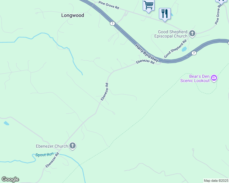 map of restaurants, bars, coffee shops, grocery stores, and more near 23 Ratcliffe Lane in Bluemont
