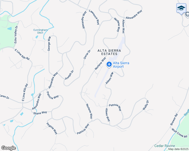map of restaurants, bars, coffee shops, grocery stores, and more near 18785 Norlene Way in Grass Valley
