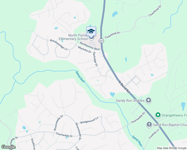 map of restaurants, bars, coffee shops, grocery stores, and more near 2041 Woodmere Court in Hebron