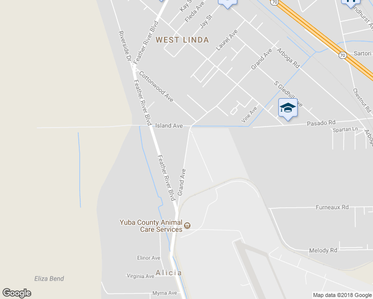 map of restaurants, bars, coffee shops, grocery stores, and more near 925 Grand Avenue in Olivehurst