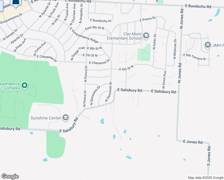 map of restaurants, bars, coffee shops, grocery stores, and more near 18800 East Salisbury Road in Independence