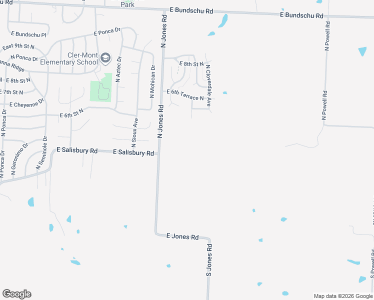 map of restaurants, bars, coffee shops, grocery stores, and more near 301 North Jones Road in Independence
