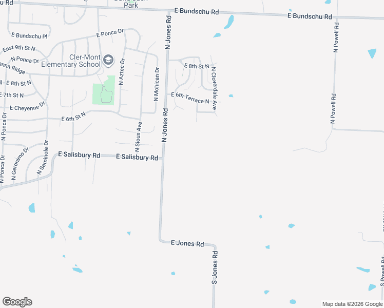 map of restaurants, bars, coffee shops, grocery stores, and more near 301 North Jones Road in Independence