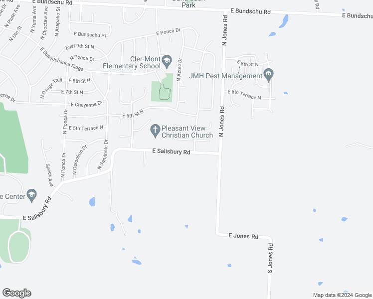 map of restaurants, bars, coffee shops, grocery stores, and more near 19300 East Salisbury Road in Independence