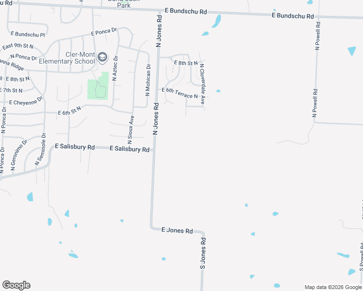 map of restaurants, bars, coffee shops, grocery stores, and more near 301 North Jones Road in Independence