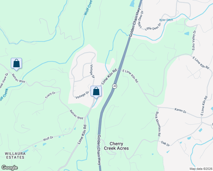 map of restaurants, bars, coffee shops, grocery stores, and more near 10159 Lime Kiln Road in Grass Valley