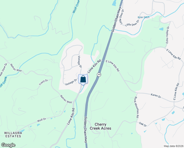 map of restaurants, bars, coffee shops, grocery stores, and more near 10159 Lime Kiln Road in Grass Valley