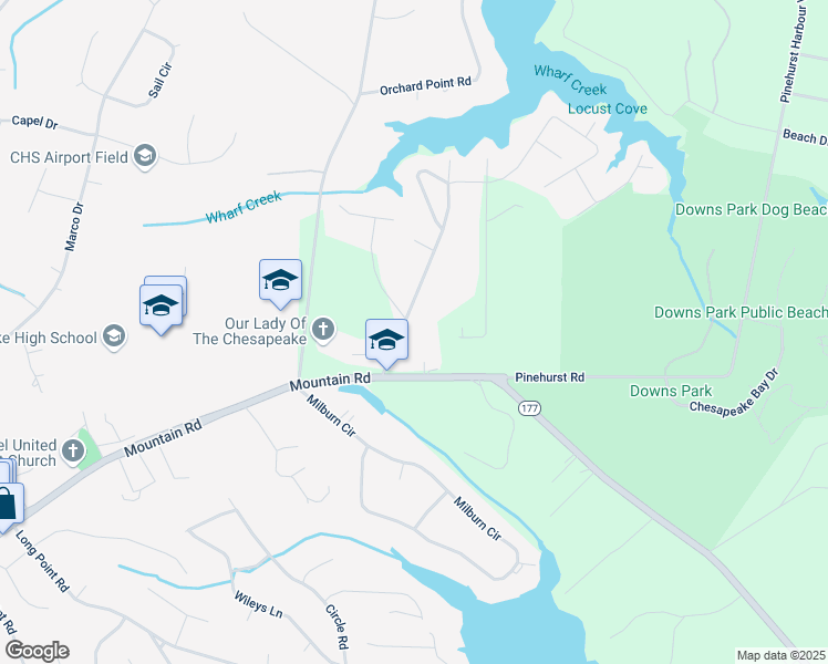 map of restaurants, bars, coffee shops, grocery stores, and more near 8353 Dock Road in Pasadena