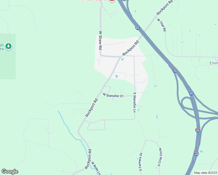 map of restaurants, bars, coffee shops, grocery stores, and more near 4647 Acorn Drive in Bloomington