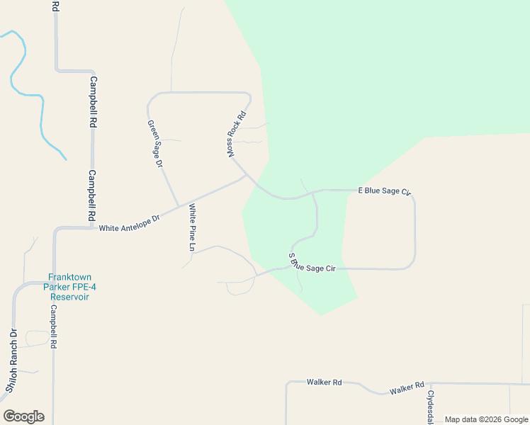 map of restaurants, bars, coffee shops, grocery stores, and more near 8795 Moss Rock Road in Colorado Springs