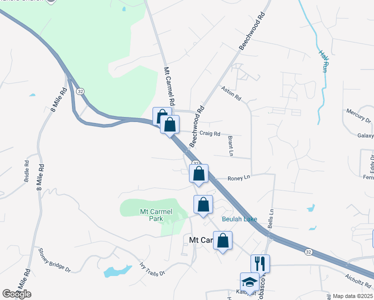 map of restaurants, bars, coffee shops, grocery stores, and more near 275 Cincinnati-Batavia Pike in Cincinnati