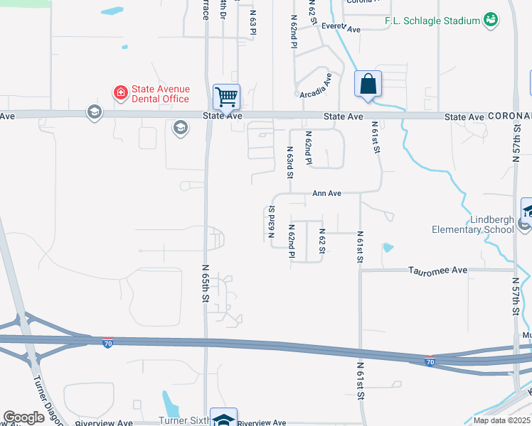 map of restaurants, bars, coffee shops, grocery stores, and more near 746 North 63rd Street in Kansas City