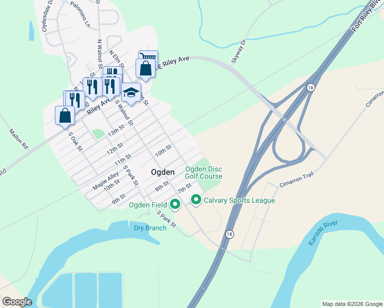 map of restaurants, bars, coffee shops, grocery stores, and more near 104 9th Street in Ogden