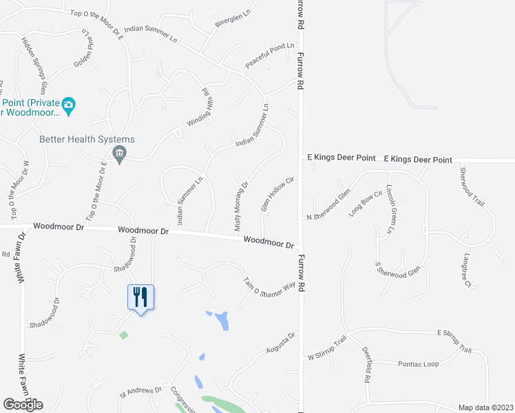 map of restaurants, bars, coffee shops, grocery stores, and more near 19320 Glen Hollow Circle in Monument