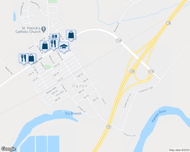 map of restaurants, bars, coffee shops, grocery stores, and more near 104 9th Street in Ogden