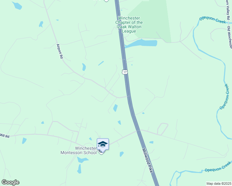 map of restaurants, bars, coffee shops, grocery stores, and more near 1937 Airport Road in Winchester