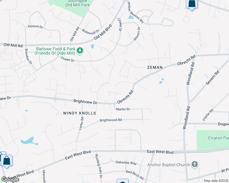 map of restaurants, bars, coffee shops, grocery stores, and more near 416 Kosmill Drive in Millersville