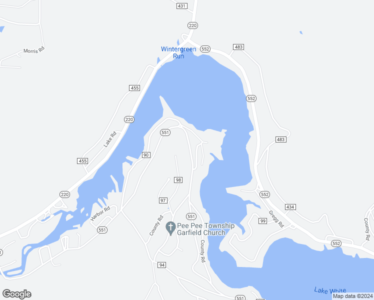 map of restaurants, bars, coffee shops, grocery stores, and more near 1489 Ohio 551 in Waverly