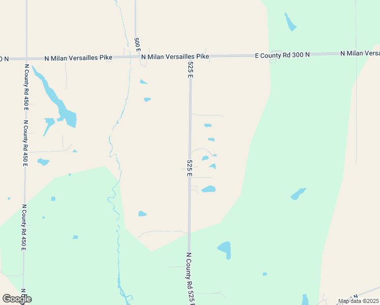 map of restaurants, bars, coffee shops, grocery stores, and more near 2704 North County Road 525 East in Milan