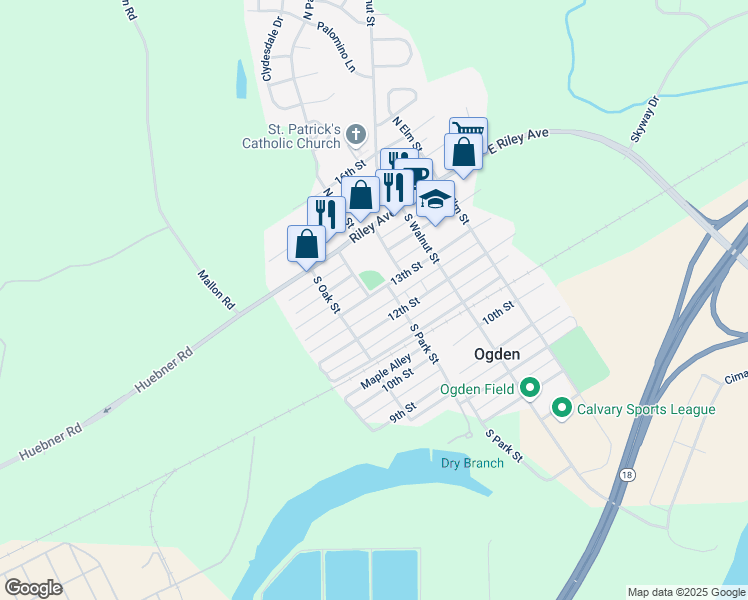 map of restaurants, bars, coffee shops, grocery stores, and more near 410 13th Street in Ogden
