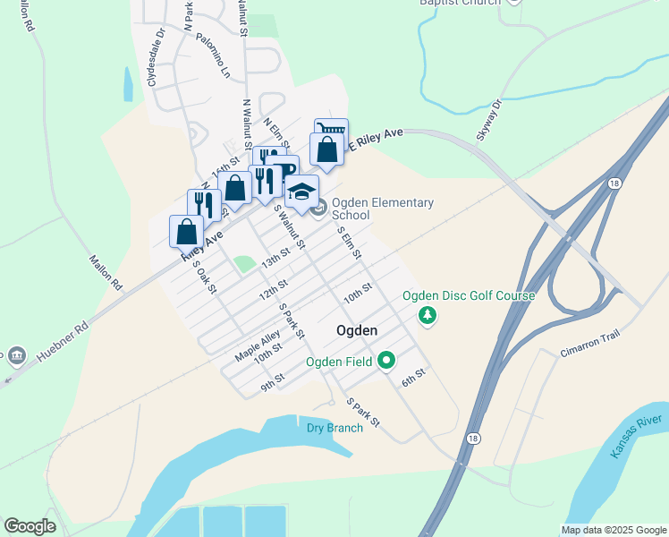 map of restaurants, bars, coffee shops, grocery stores, and more near 204 12th Street in Milford