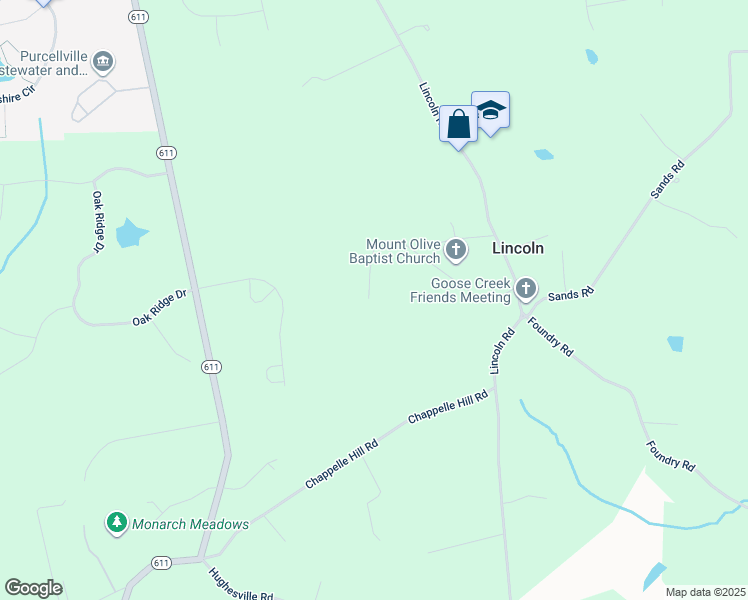 map of restaurants, bars, coffee shops, grocery stores, and more near 37677 Cooksville Road in Purcellville