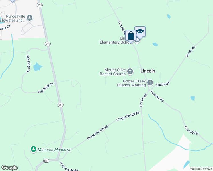 map of restaurants, bars, coffee shops, grocery stores, and more near 37677 Cooksville Road in Purcellville