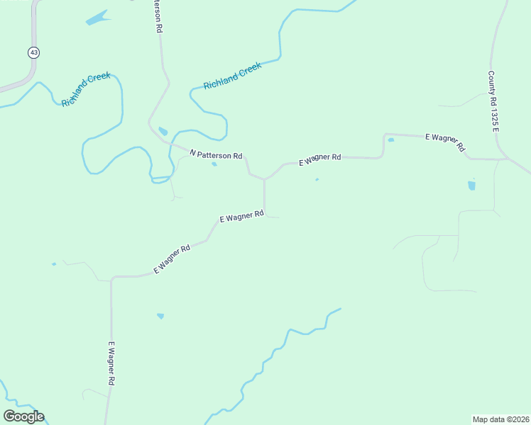 map of restaurants, bars, coffee shops, grocery stores, and more near County Road 1250 East in Solsberry