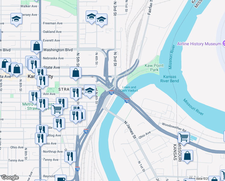 map of restaurants, bars, coffee shops, grocery stores, and more near in 
