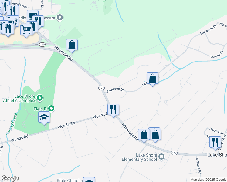 map of restaurants, bars, coffee shops, grocery stores, and more near 8351 Fairwood Drive in Pasadena