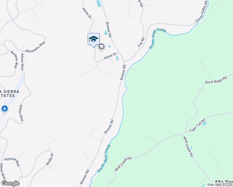 map of restaurants, bars, coffee shops, grocery stores, and more near 16806 Brewer Road in Grass Valley