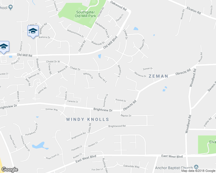 map of restaurants, bars, coffee shops, grocery stores, and more near 8253 Rupert Road South in Millersville